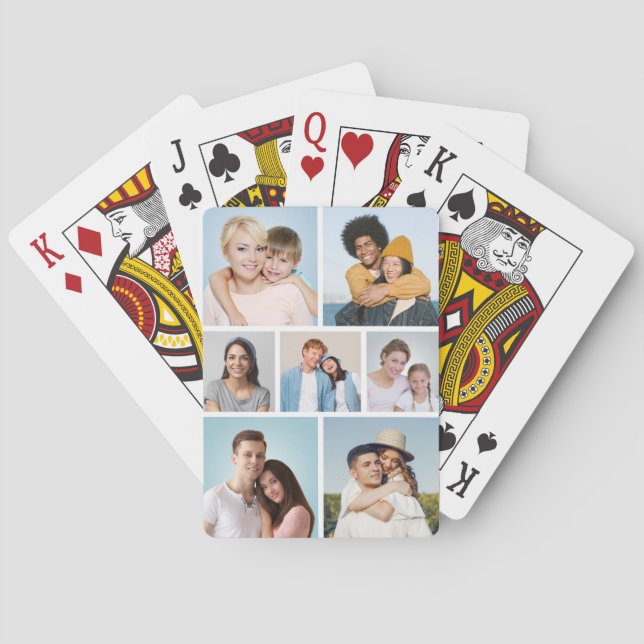 Create Your Own 7 Photo Collage Playing Cards (Back)