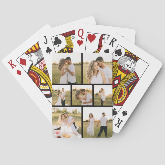 Create Your Own 7 Photo Collage Playing Cards (Back)