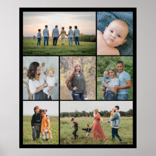 Create Your Own 7 Photo Collage Poster