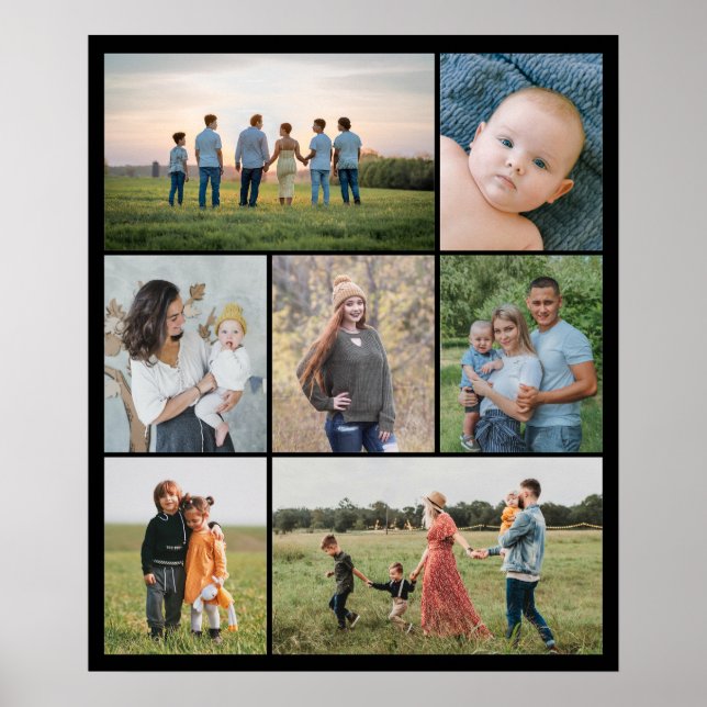 Create Your Own 7 Photo Collage Poster (Front)