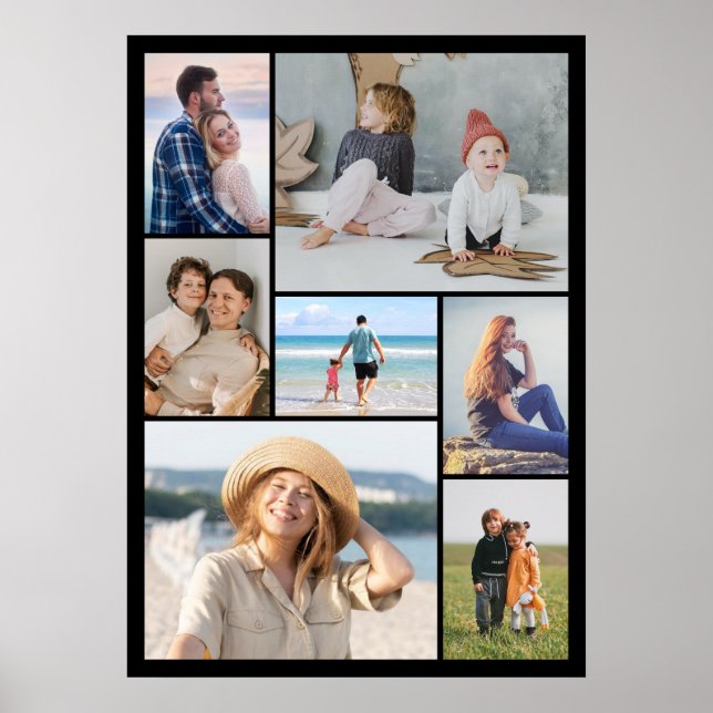 Create Your Own 7 Photo Collage Poster (Front)