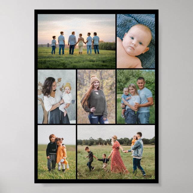 Create Your Own 7 Photo Collage Poster (Front)