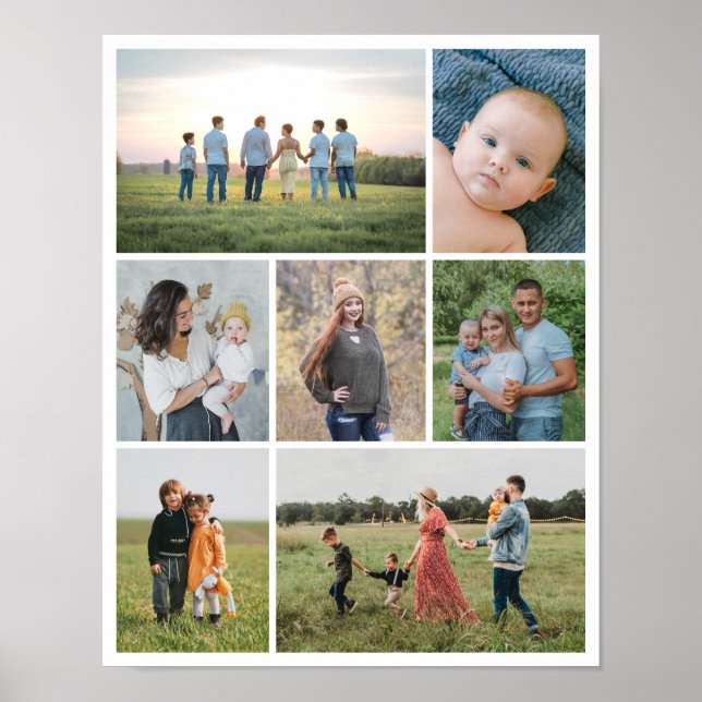 Create Your Own 7 Photo Collage Poster (Front)