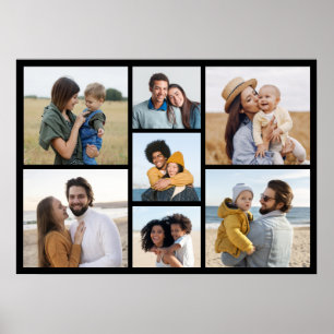 Create Your Own 7 Photo Collage Poster