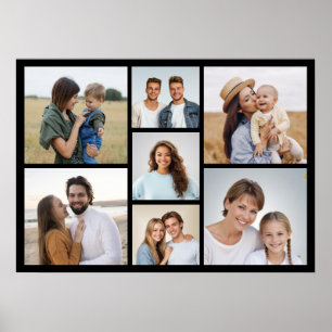 Create Your Own 7 Photo Collage Poster
