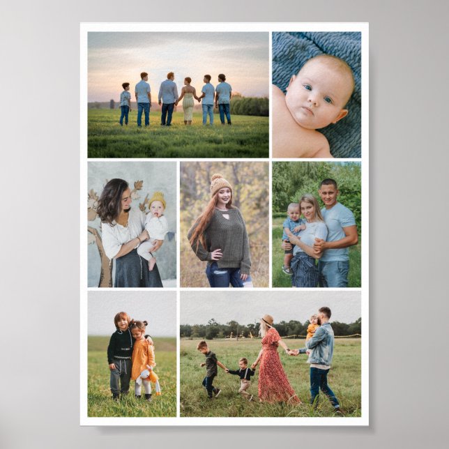 Create Your Own 7 Photo Collage Poster (Front)
