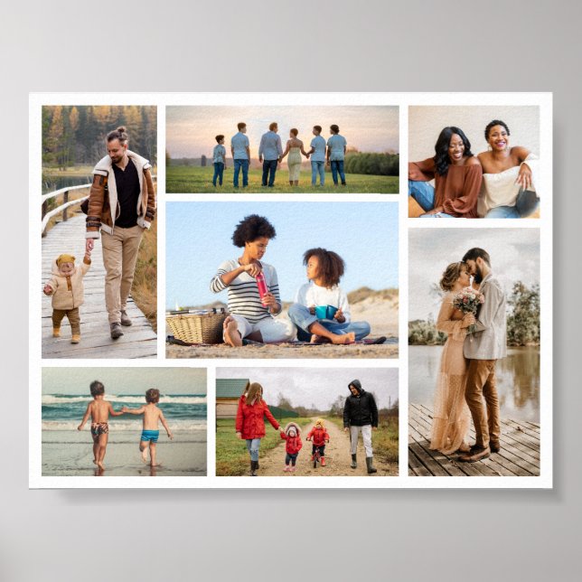 Create Your Own 7 Photo Collage Poster (Front)
