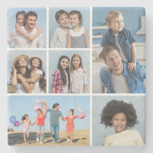  Create Your Own 7 Photo Collage  Stone Coaster