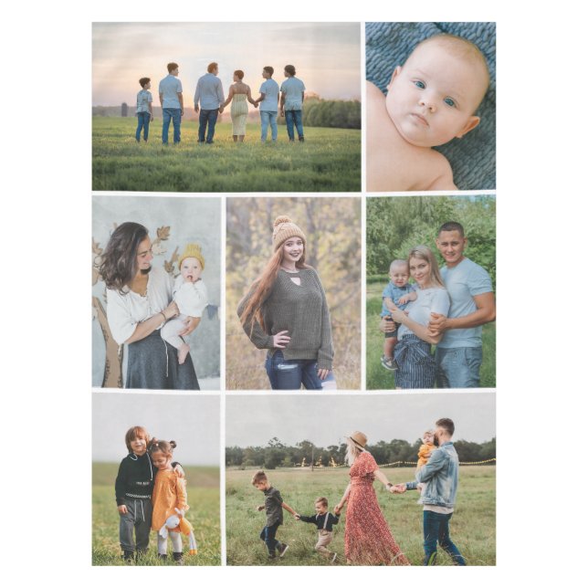 Create Your Own 7 Photo Collage Tablecloth (Front)