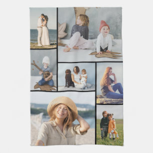 Create Your Own 7 Photo Collage Tea Towel
