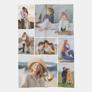 Create Your Own 7 Photo Collage Tea Towel