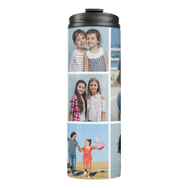 Create Your Own 7 Photo Collage Thermal Tumbler (Front)