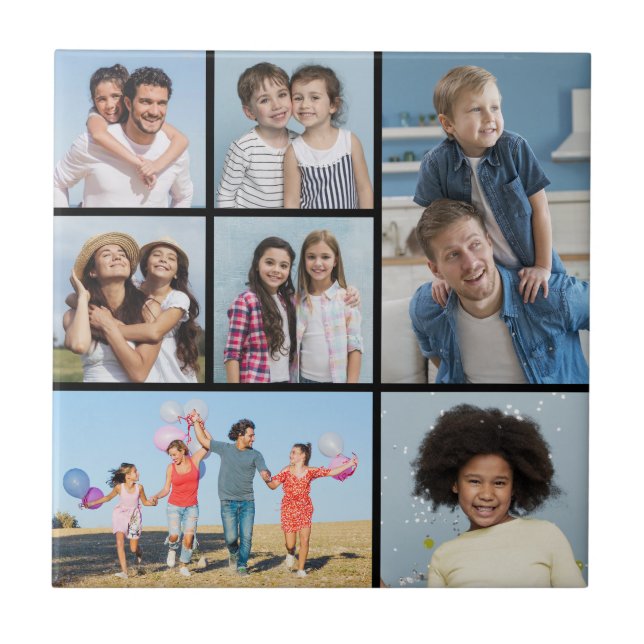  Create Your Own 7 Photo Collage  Tile (Front)