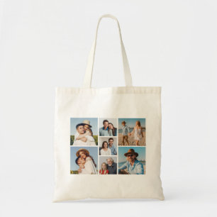 Create Your Own 7 Photo Collage Tote Bag