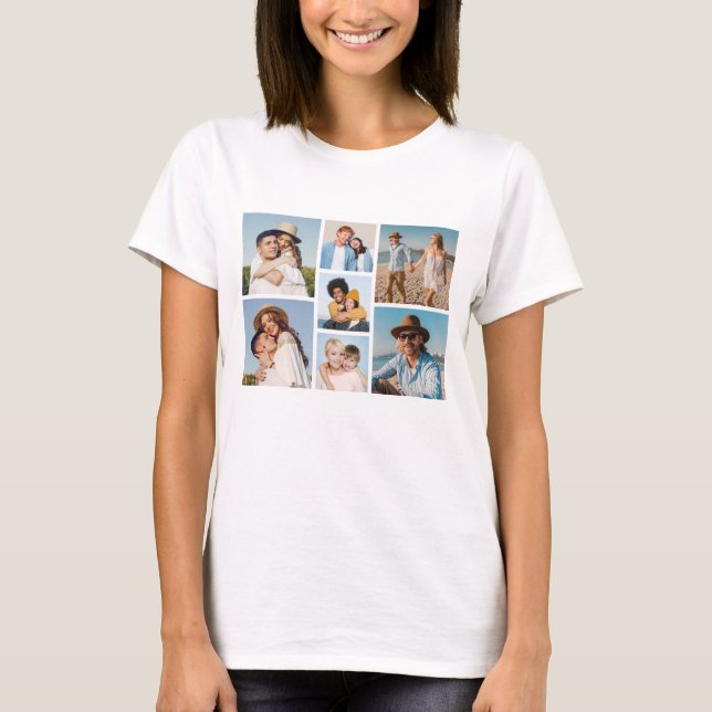 Create Your Own 7 Photo Collage Women's T-Shirt (Front)