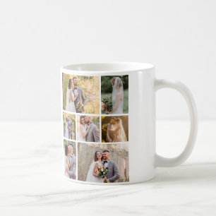 Create Your Own 7 Photo Wedding Collage Coffee Mug