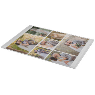 Create Your Own 7 Photo Wedding Collage Cutting Board