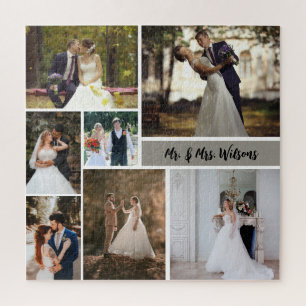 Create Your Own 7-Photo Wedding Collage Jigsaw Puzzle
