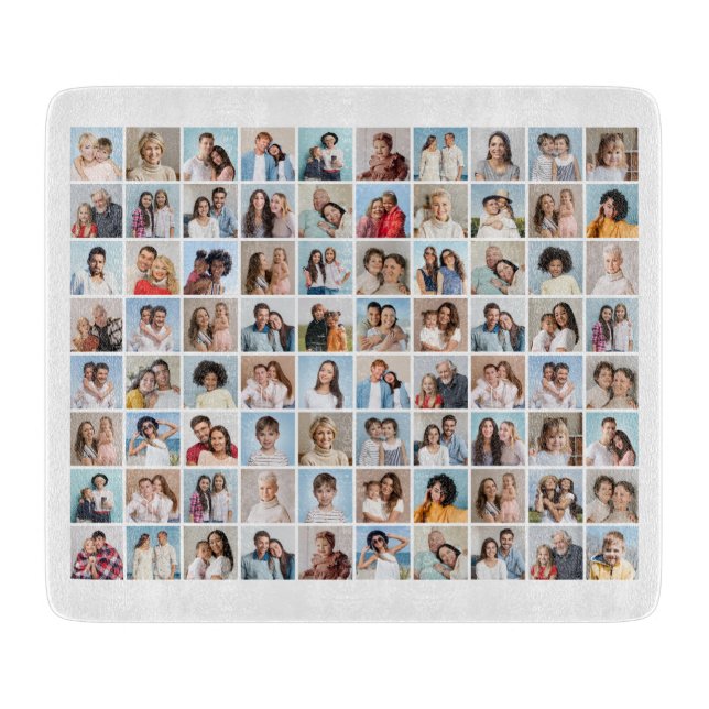 Create Your Own 80 Photo Collage Cutting Board (Front)