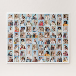 Create Your Own 80 Photo Collage Editable Colour  Jigsaw Puzzle