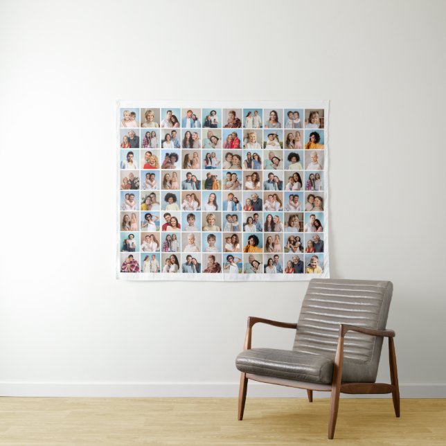Create Your Own 80 Photo Collage Editable Colour   Tapestry (In Situ (Horizontal))