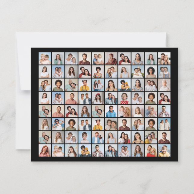 Create Your Own 80 Photo Collage Greeting Card (Front)