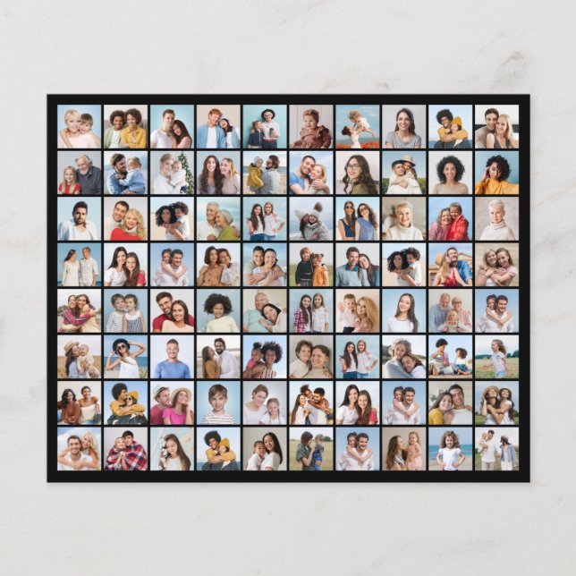 Create Your Own 80 Photo Collage Paper Sheet (Front)