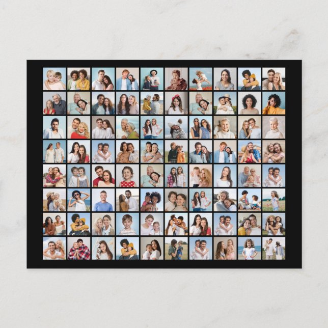 Create Your Own 80 Photo Collage Postcard (Front)