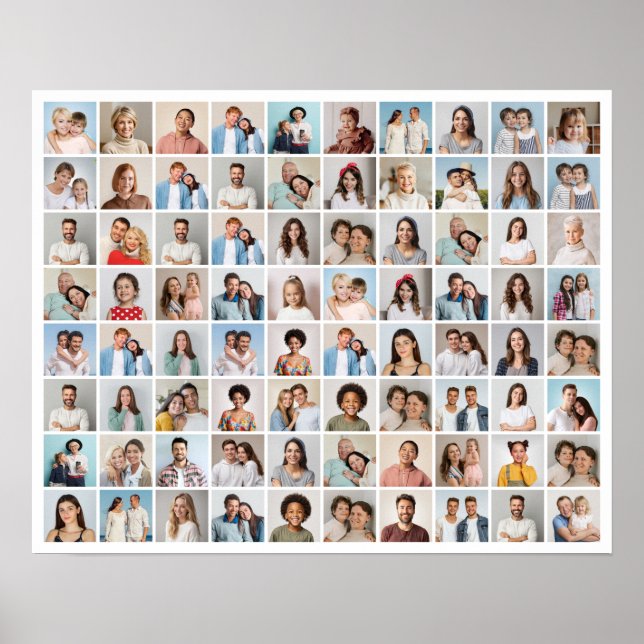 Create Your Own 80 Photo Collage Poster (Front)