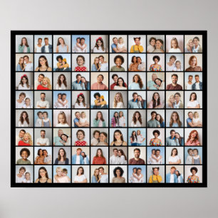 Create Your Own 80 Photo Collage Poster