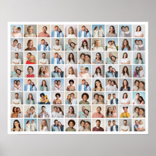 Create Your Own 80 Photo Collage Poster