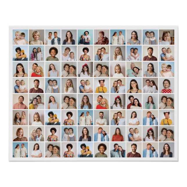 Create Your Own 80 Photo Collage Poster (Front)