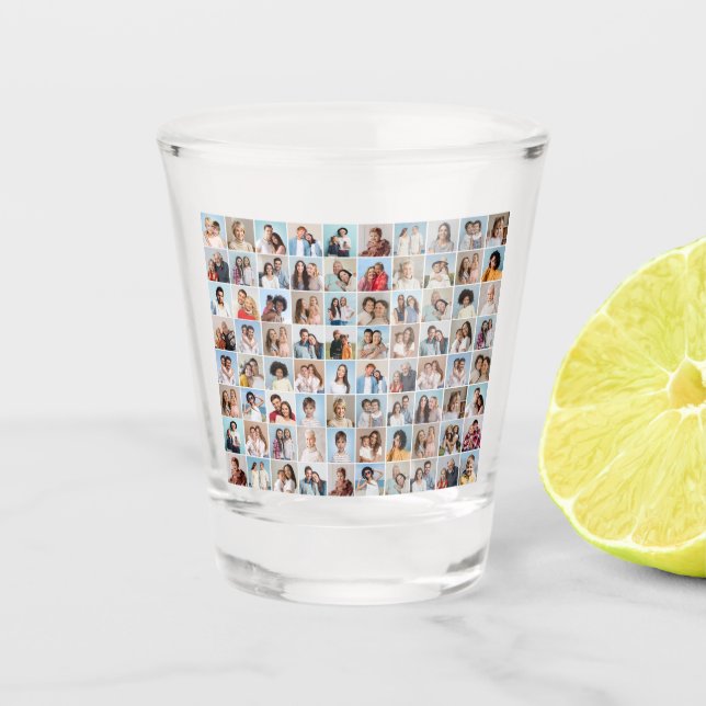Create Your Own 80 Photo Collage  Shot Glass (Front)