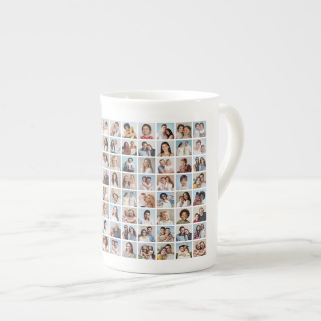 Create Your Own 88 Photo Collage  Bone China Mug (Front Right)
