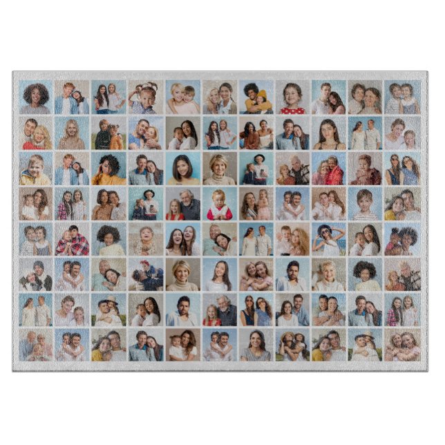 Create Your Own 88 Photo Collage Cutting Board (Front)