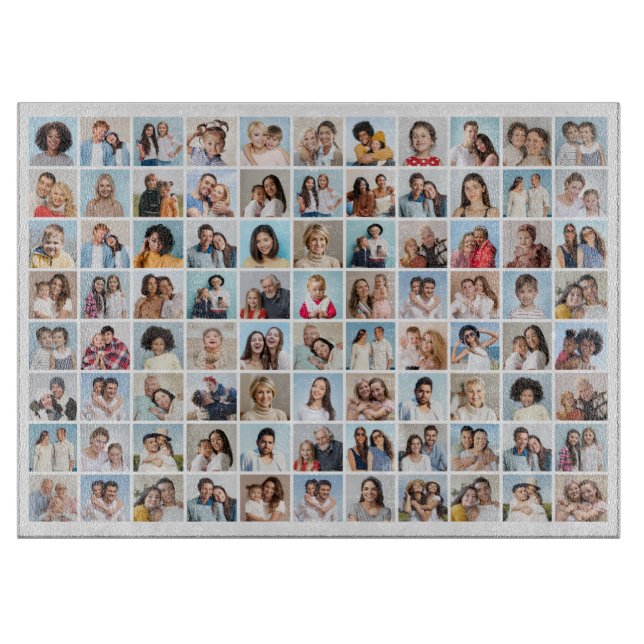 Create Your Own 88 Photo Collage Cutting Board (Front)