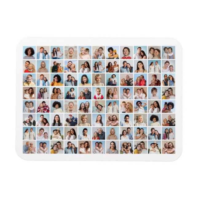 Create Your Own 88 Photo Collage Flexible Magnet (Horizontal)