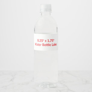 Create Your Own 8.25" x 1.75" Water Bottle Labe Label