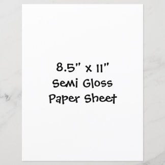 Create Your Own 8.5" x 11" Semi Gloss Paper Sheet