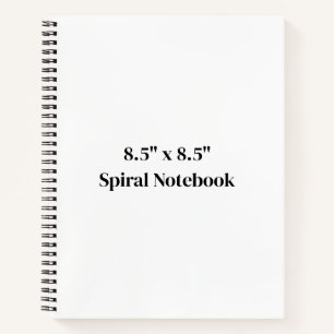 Create Your Own 8.5" x 8.5" Spiral Notebook