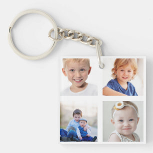 Create Your Own 8 Family Child Photo Collage Key Ring