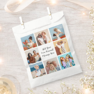 Create Your Own 8 Photo Collage Add Your Greeting Favour Bags
