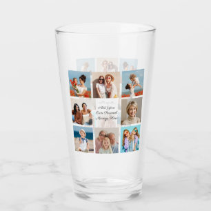 Create Your Own 8 Photo Collage Add Your Greeting Glass