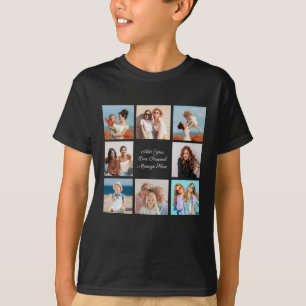 Create Your Own 8 Photo Collage Add Your Greeting T-Shirt