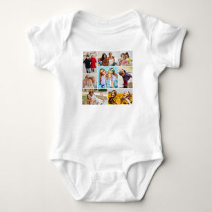 Create Your Own 8 Photo Collage Baby Bodysuit