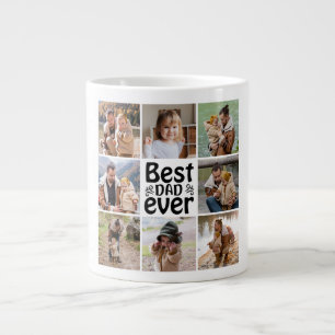 Create Your Own 8 Photo Collage Best Dad Ever Large Coffee Mug