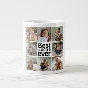 Create Your Own 8 Photo Collage Best Dad Ever Large Coffee Mug