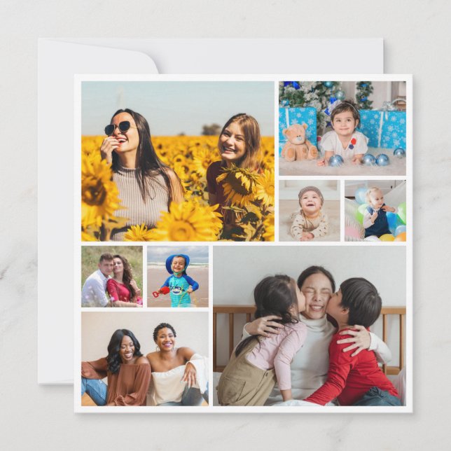 Create Your Own 8 Photo Collage Card (Front)
