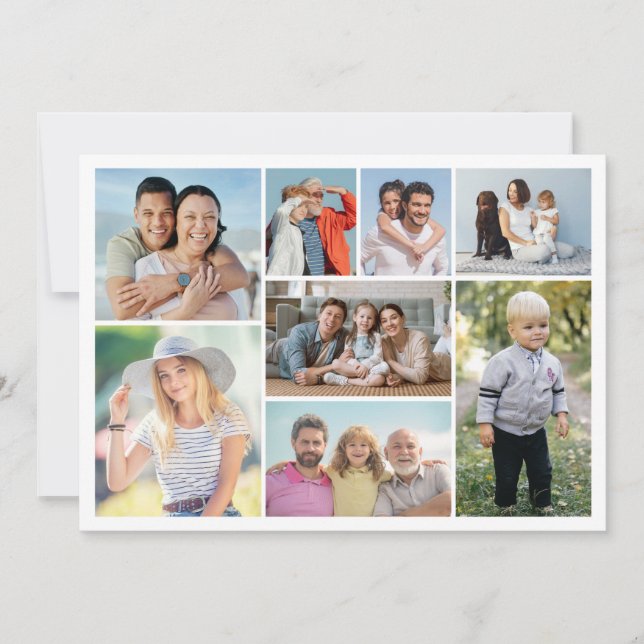 Create Your Own 8 Photo Collage Card (Front)