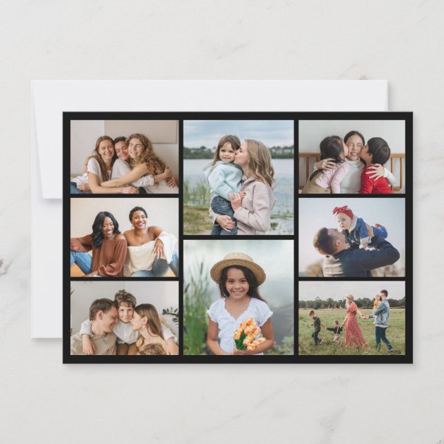 Create Your Own 8 Photo Collage Card (Front)